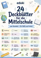 Vorschau - Anderer Materialtyp - Mittelschule: 24 Deckblätter zum Ausmalen – für Hefte und Ordner in zwei Formaten - Seite 1