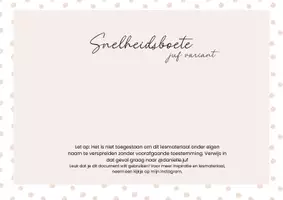 Voorbeeld - Snelheidsboete Kaartjes | Aardetinten | Juf Variant - Pagina 1
