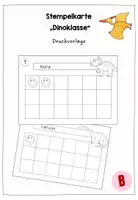 Vorschau - Mal- und Bastelvorlagen - wachsendes Materialpaket Dinoklasse - Classroom Management - Seite 1