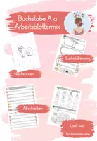 Vorschau - Stundenentwürfe - Laut A - Arbeitsblättermix Klasse 1 - Deckblatt