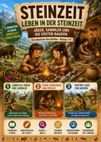 Vorschau - Unterrichtsreihen - Steinzeit – Leben in der Steinzeit · Geschichte Unterrichtsmaterial | Grundschule Klasse 1–4 - Deckblatt