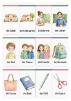 Vorschau - Fördermaterial/Inklusion - Kindergartenalltag Wortschatz | Lernkarten für Vorschule und Kindergarten - Seite 1