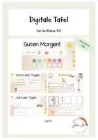 Vorschau - Interaktives Material - Digitale Tafel Klasse 1/2 (Deutsch und Mathe) - Deckblatt