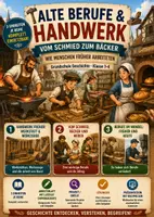 Vorschau - Unterrichtsreihen - Alte Berufe & Handwerk – Vom Schmied zum Bäcker · Geschichte Unterrichtsmaterial | Grundschule Klasse 1–4 - Deckblatt