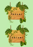 Vorschau - Mal- und Bastelvorlagen - Geburtstagskalender Grundschule Klasse 1-4 | Dschungel | Klassenorganisation - Seite 2