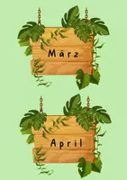 Vorschau - Mal- und Bastelvorlagen - Geburtstagskalender Grundschule Klasse 1-4 | Dschungel | Klassenorganisation - Seite 3