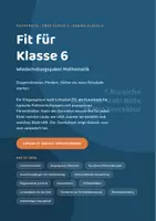 Vorschau - Arbeitsblätter - Fit für Klasse 6 - Mathematik Lernstandserhebung - Deckblatt