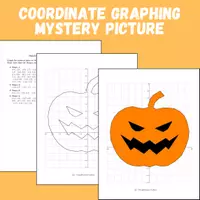 Vorschau - Arbeitsblätter - Jack-o'-Lantern im Koordinatensystem zeichnen - Deckblatt