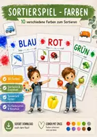 Vorschau - Spiele - Sortierspiel Farben – 10 Farben erkennen und zuordnen | Vorschule - Deckblatt