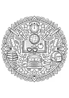Vorschau - Mal- und Bastelvorlagen - Ausmalbilder, Mandalas zum Schulstart - Seite 1