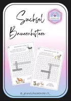 Vorschau - Arbeitsblätter - Bauernhoftiere - Suchsel - Deckblatt