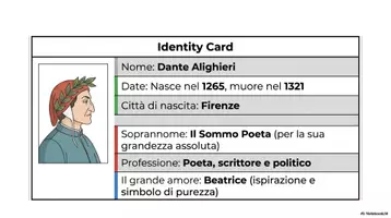 anteprima - Materiale di supporto/inclusione - Letteratura - 2 anno - Dante Alighieri - slide - Pagina 1