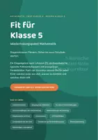 Vorschau - Arbeitsblätter - Fit für Klasse 5 - Mathematik Lernstandserhebung - Deckblatt