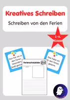 Vorschau - Arbeitsblätter - Schreiben von den Ferien - Kreative Schreibanlässe & Arbeitsblätter für die Grundschule - Deckblatt
