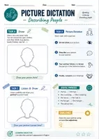 Vorschau - Arbeitsblätter - Picture Dictation: Describing People - Seite 1