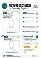 Vorschau - Arbeitsblätter - Picture Dictation: Describing People - Deckblatt
