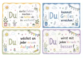 Vorschau - Mal- und Bastelvorlagen - DU-Riegel – Growth Mindset Mutmacher für den Schulstart & das ganze Schuljahr | Klasse 1–13 - Seite 2