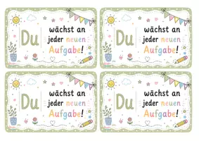 Vorschau - Mal- und Bastelvorlagen - Kostenlose DU-Riegel-Vorlage | Growth Mindset Mutmacher für Schule & Unterricht | Klasse 1–13 - Seite 3