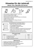Vorschau - Arbeitsblätter - Griechische Götter Klasse 5/6 - Seite 1