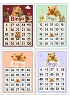 Vorschau - Spiele - Einmaleins-Bingo / Capybara-Edition – 43 verschiedene Bingokarten & Aufgabenkarten zum Ziehen - Seite 3