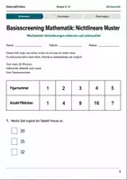 Vorschau - Arbeitsblätter - Nichtlineare Muster Basisscreening Klasse 5–6 - Deckblatt
