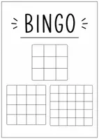 Vista previa - Juegos / Gamificación - Cuadrícula de bingo en blanco (3x3, 4x4 y 5x5) - Portada