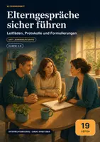 Vorschau - Stundenentwürfe - Elterngespräche sicher führen Klasse 5–6 – Leitfäden, Protokollbögen und Formulierungshilfen - Deckblatt