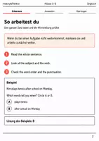 Vorschau - Arbeitsblätter - Questions and negatives Basisscreening Klasse 5–6 - Seite 1