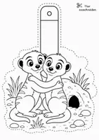 Vorschau - Mal- und Bastelvorlagen - Erdmännchen Girlande | Fensterdeko | Basteln | Ausmalbild | Ausschneiden | 15 Vorlagen - Seite 3