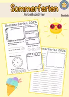 Vorschau - Arbeitsblätter - Meine Sommerferien Ferienrückblick Grundschule - Deckblatt
