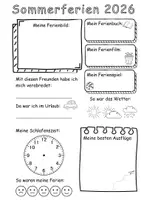 Vorschau - Arbeitsblätter - Meine Sommerferien Ferienrückblick Grundschule - Seite 3