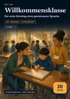 Vorschau - Fördermaterial/Inklusion - Willkommensklasse Erstausstattung – Zeigekarten, Erstgespräch und Grob-Einstufung für Klasse 1/2 - Deckblatt