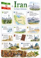 Vorschau - Arbeitsblätter - Lernposter + Arbeitsblatt "Iran" + Onlineübung & MP3 + Infografik - Deckblatt