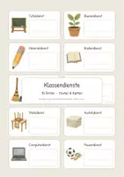 Vorschau - Poster - Klassendienste Ämterplan / Klassenraum Poster / Schulstart / Klassendienste Karten | 10 Ämter Grundschule - Deckblatt