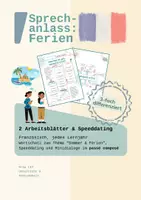 Vorschau - Arbeitsblätter - Speeddating Ferien - passé composé - Deckblatt