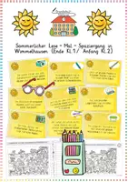 Vorschau - Arbeitsblätter - Sommer: Lese-Mal-Spaziergang durch Wimmelhausen (Leseförderung) - Deutsch - Kl. 1/2 - Deckblatt