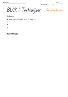 Voorbeeld - Toetswijzers Wiskanjers blok 1 t.e.m. 7 - Pagina 1