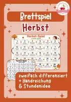 Vorschau - Stationenlernen - Brettspiel Herbst | Grundschule | DaZ/DaF/Deutsch - Deckblatt