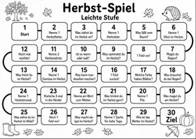 Vorschau - Stationenlernen - Brettspiel Herbst | Grundschule | DaZ/DaF/Deutsch - Seite 2