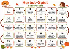 Vorschau - Stationenlernen - Brettspiel Herbst | Grundschule | DaZ/DaF/Deutsch - Seite 3