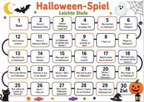 Vorschau - Stationenlernen - Brettspiel Halloween | Grundschule | DaZ/DaF/Deutsch - Seite 1