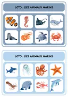 Aperçu - Jeux - Loto - Des animaux marins - Page 2