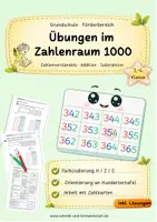 Vorschau - Unterrichtsreihen - Übungen zum Zahlenraum bis 1000 - Deckblatt