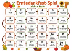Vorschau - Stundenentwürfe - Brettspiel Erntedankfest | Grundschule | DaZ/DaF/Deutsch - Seite 1