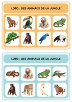Aperçu - Jeux - Loto - Des animaux de la jungle - Page 1