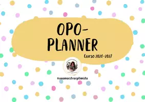 Vista previa - Hojas de trabajo - OPOPLANNER, oposiciones maestros/as 2027 - página 1