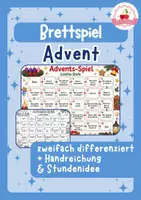 Vorschau - Stundenentwürfe - Brettspiel Advent | Grundschule | DaZ/DaF/Deutsch - Deckblatt