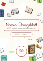 Vorschau - Arbeitsblätter - GRATIS Wortarten - Nomen (Probeseiten) - Deckblatt