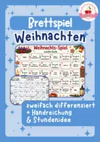 Vorschau - Stundenentwürfe - Brettspiel Weihnachten | Grundschule | DaZ/DaF/Deutsch - Deckblatt