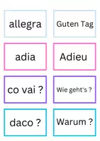 Vorschau - Arbeitsblätter - Sprach Finde den Zwilling Deutsch Rätromanisch - Deckblatt